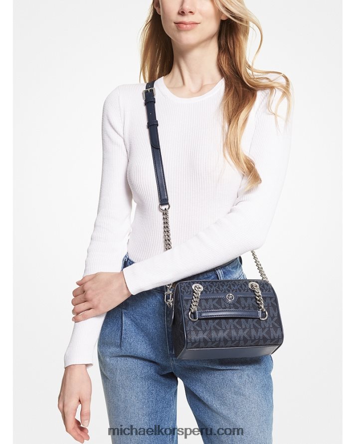 Z48V680 admrl/plazul mujer Michael Kors bolsa crossbody blaire extrapequeña con logo