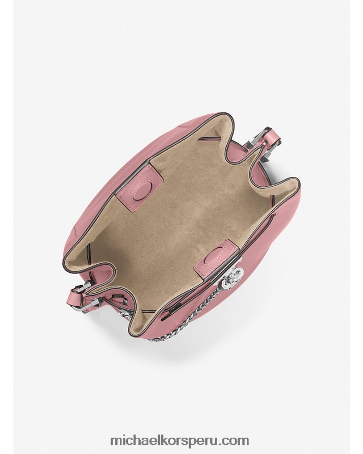 Z48V683 rosa real mujer Michael Kors bolso messenger hamilton legacy mediano de piel