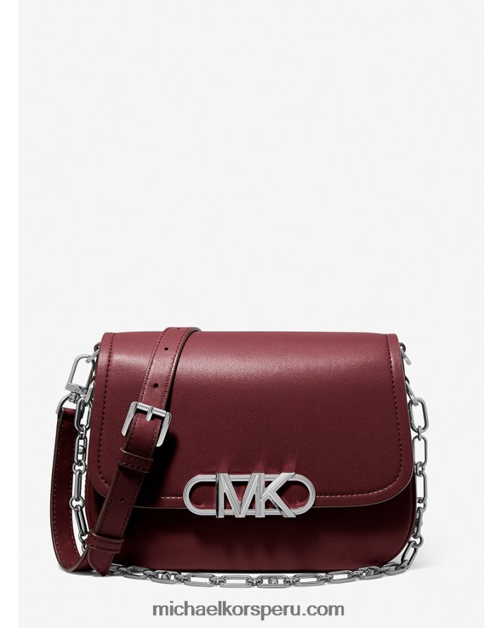 Z48V699 merlot mujer Michael Kors bolso messenger parker mediano de piel