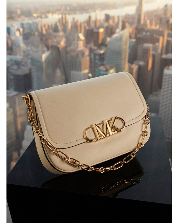 Z48V703 es crema mujer Michael Kors bolso messenger parker mediano de piel