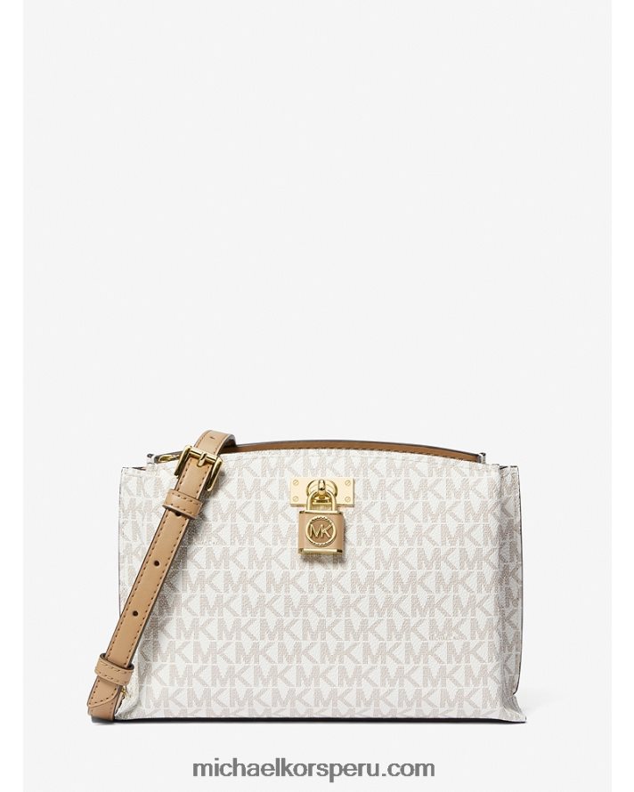 Z48V723 camello mujer Michael Kors bolsa messenger ruby ​​mediana con logo