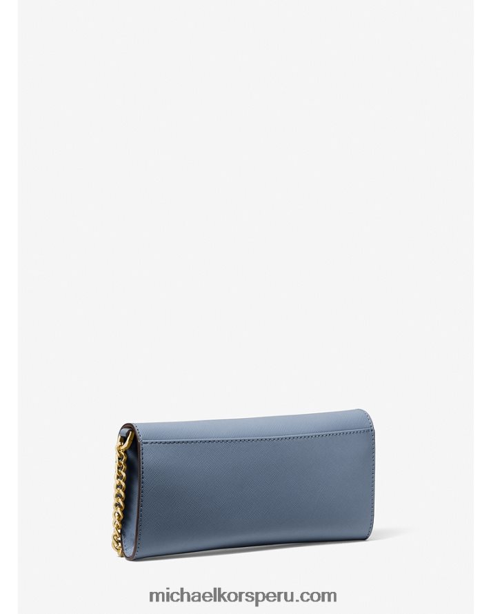 Z48V731 mezclilla mujer Michael Kors bolsa crossbody convertible 2 en 1 jet set mediana de piel saffiano