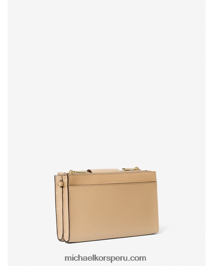 Z48V733 camello mujer Michael Kors bandolera ruby ​​pequeña de piel saffiano