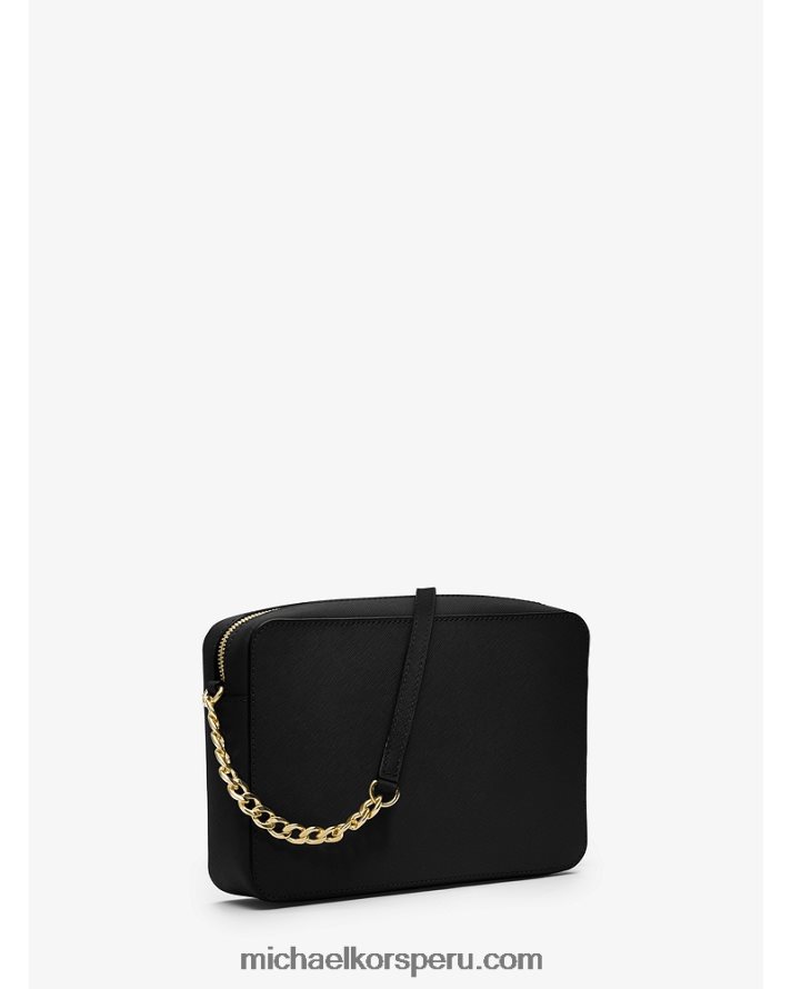 Z48V754 negro mujer Michael Kors bolsa crossbody jet set grande de piel saffiano