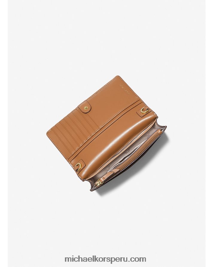 Z48V756 marrón/bellota mujer Michael Kors bolsa crossbody convertible jet set pequeña con logo