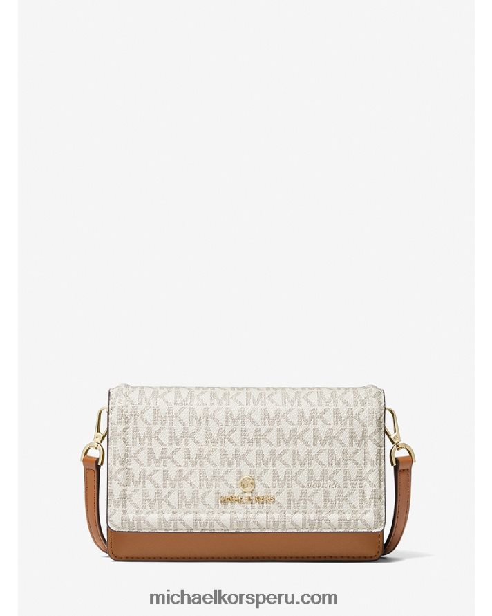 Z48V757 vainilla/bellota mujer Michael Kors bolsa crossbody convertible jet set pequeña con logo