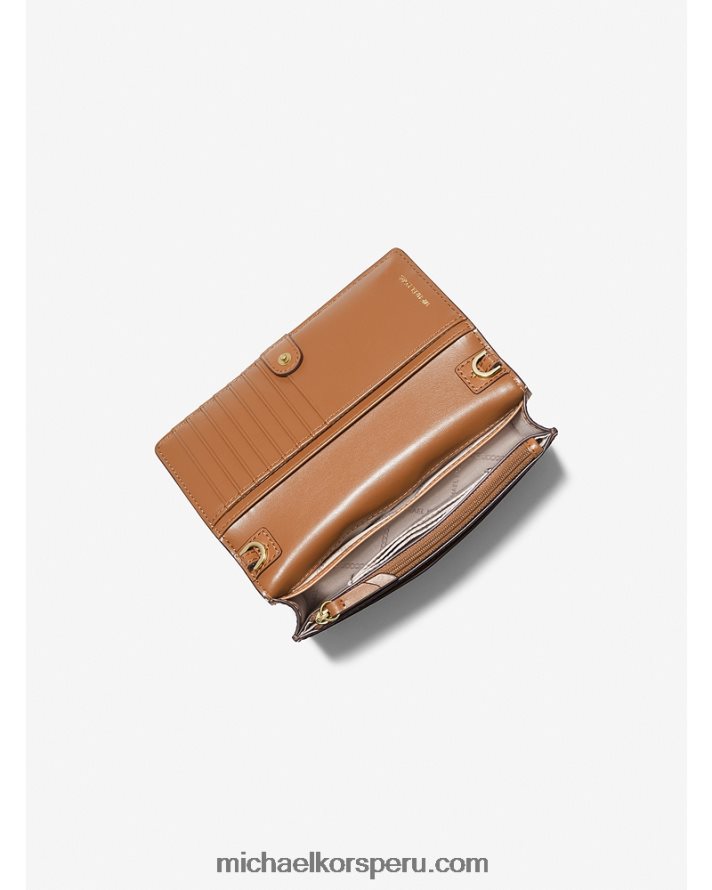 Z48V757 vainilla/bellota mujer Michael Kors bolsa crossbody convertible jet set pequeña con logo