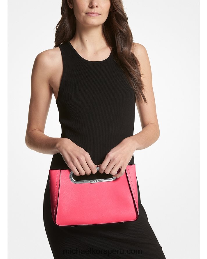 Z48V758 geranio mujer Michael Kors bolsa crossbody convertible chelsea grande de piel saffiano