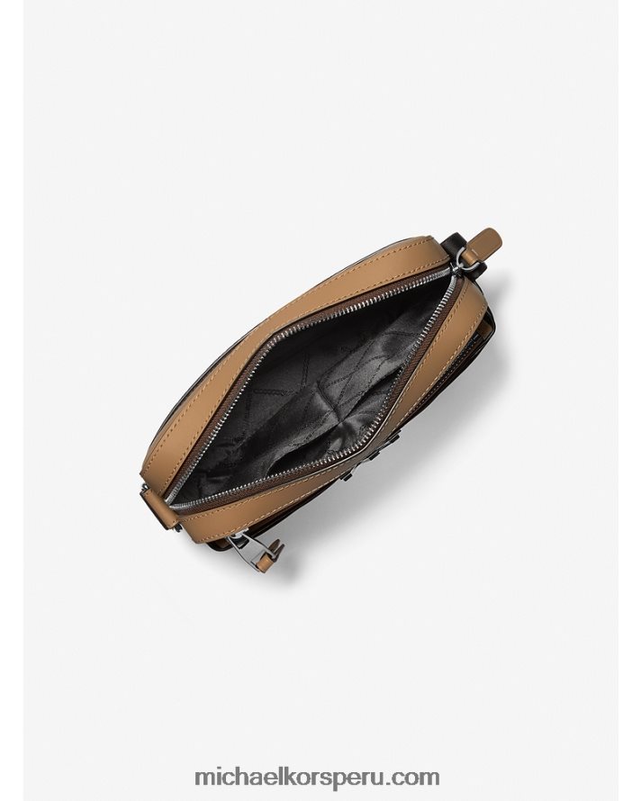 Z48V794 camello mujer Michael Kors bolsa crossbody utilitaria hudson de piel granulada