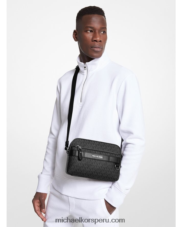 Z48V799 negro mujer Michael Kors bolsa crossbody utilitaria con logo hudson