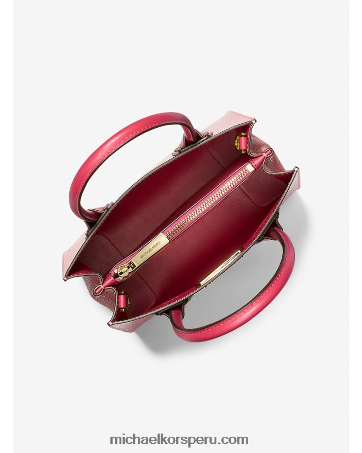 Z48V821 té rosa mlt mujer Michael Kors bolsa crossbody mercer medium de piel granulada