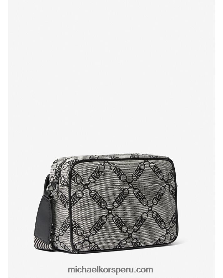 Z48V842 natural/negro mujer Michael Kors bolsa crossbody parker mediana con logo imperio en jacquard