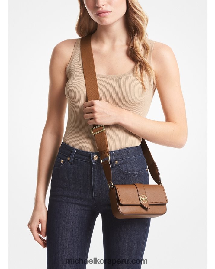 Z48V857 equipaje mujer Michael Kors bandolera greenwich extrapequeña de piel saffiano