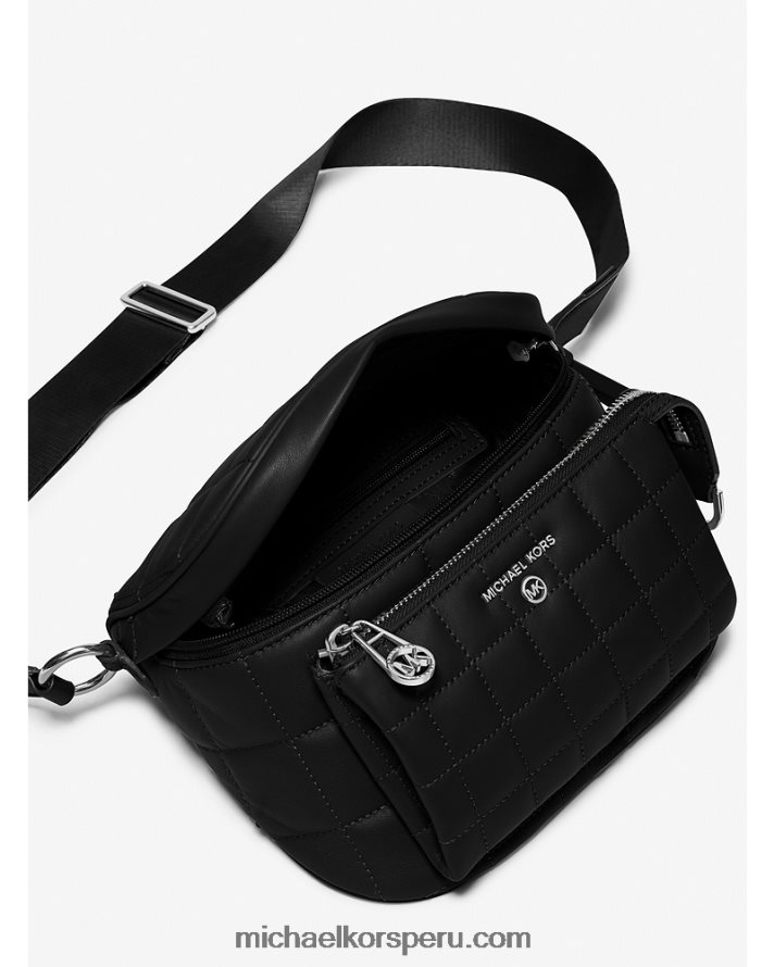 Z48V886 negro mujer Michael Kors riñonera slater mediana de piel acolchada