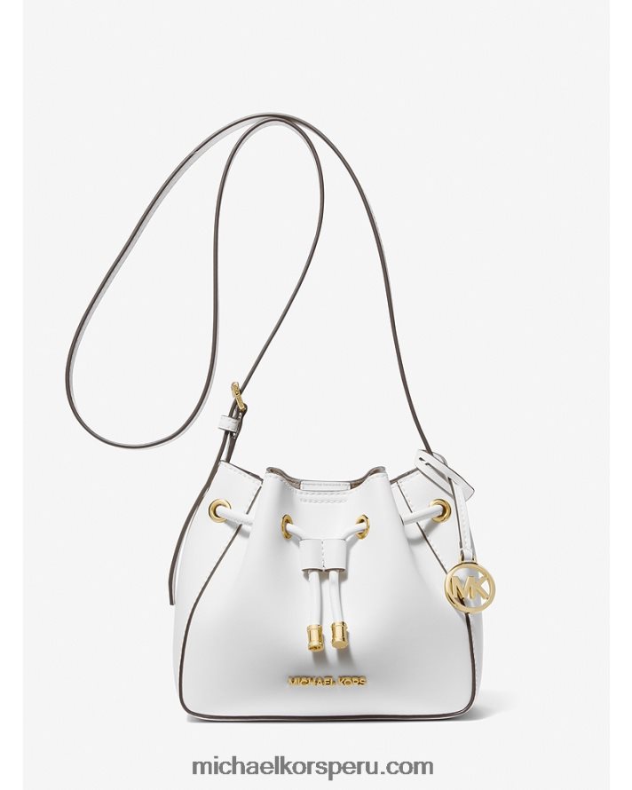 Z48V902 Blanco óptico mujer Michael Kors bolso bombonera phoebe pequeño de piel sintética