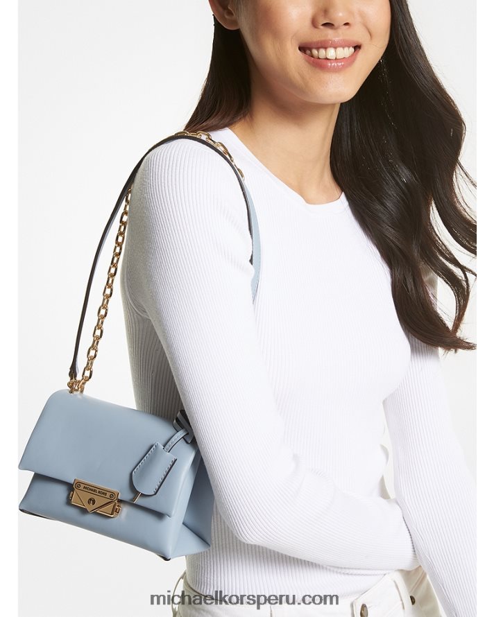 Z48V905 azul pálido mujer Michael Kors bolso de hombro cece pequeño de piel sintética