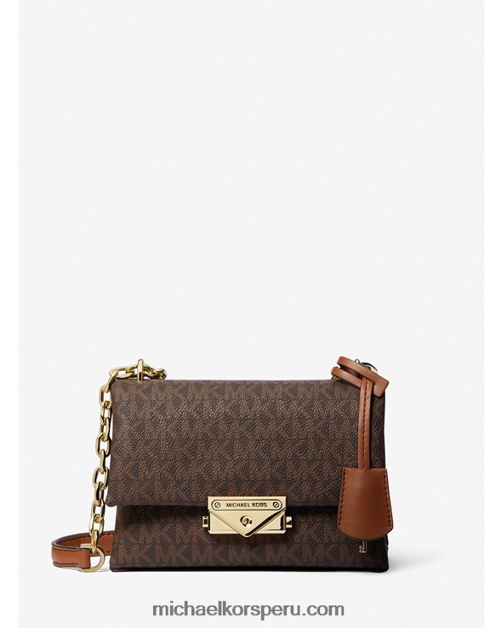 Z48V909 marrón mujer Michael Kors bolso de hombro Cece pequeño con logo