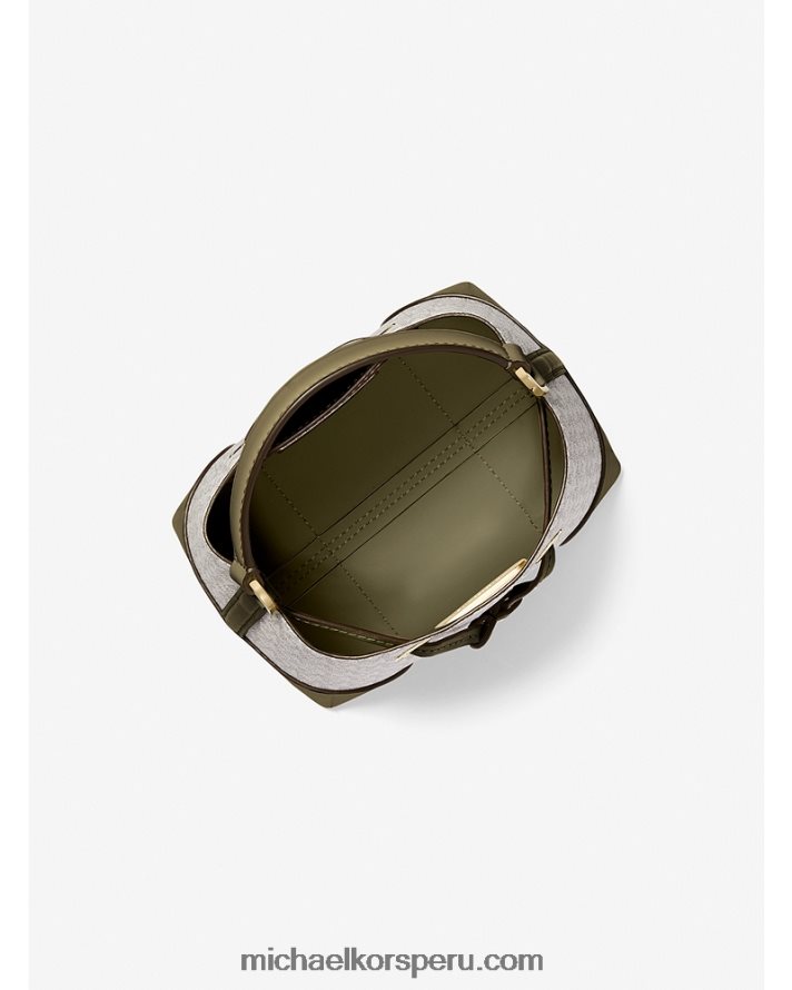 Z48V912 combo de aceitunas mujer Michael Kors bolso bombonera mercer pequeño con logo