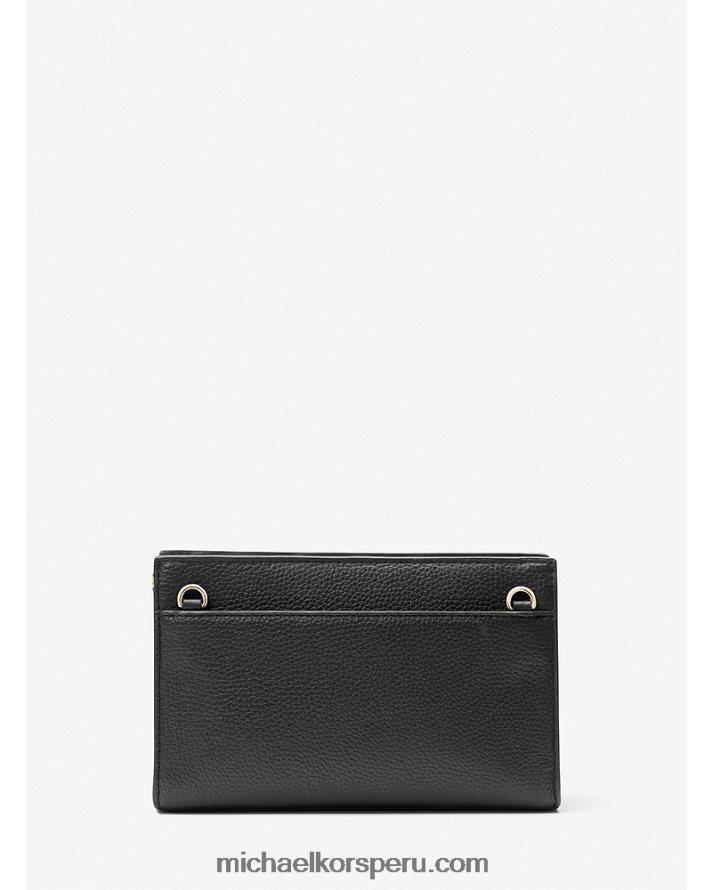 Z48V915 negro mujer Michael Kors bolsa crossbody valerie mediana de piel granulada