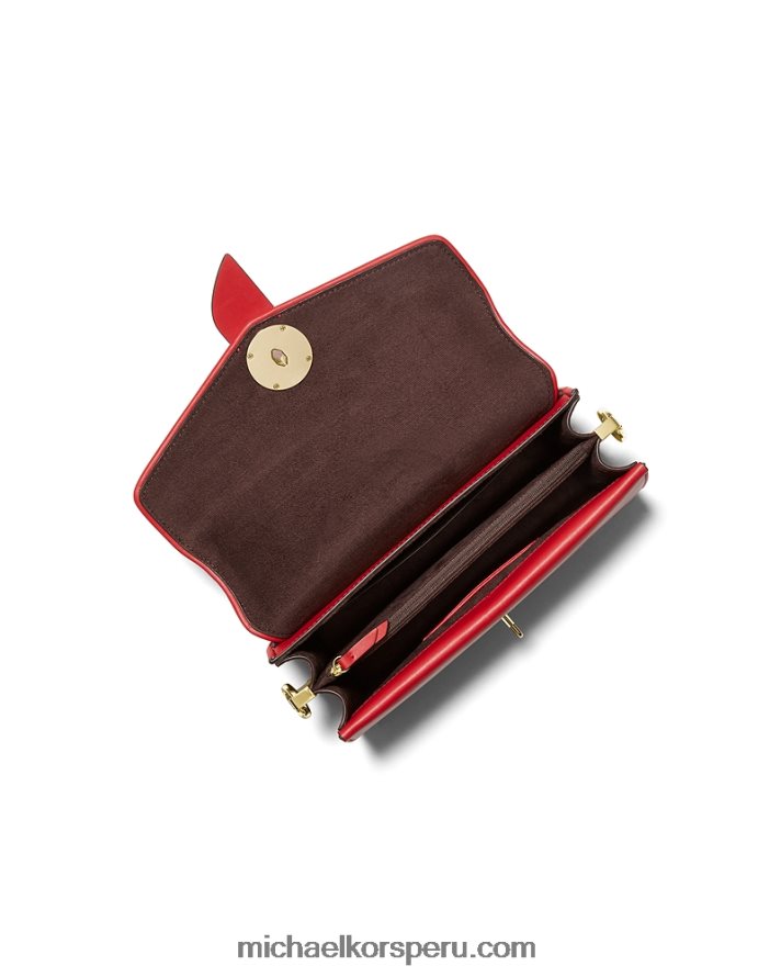 Z48V921 carmesí mujer Michael Kors bolso de hombro greenwich mediano de piel saffiano