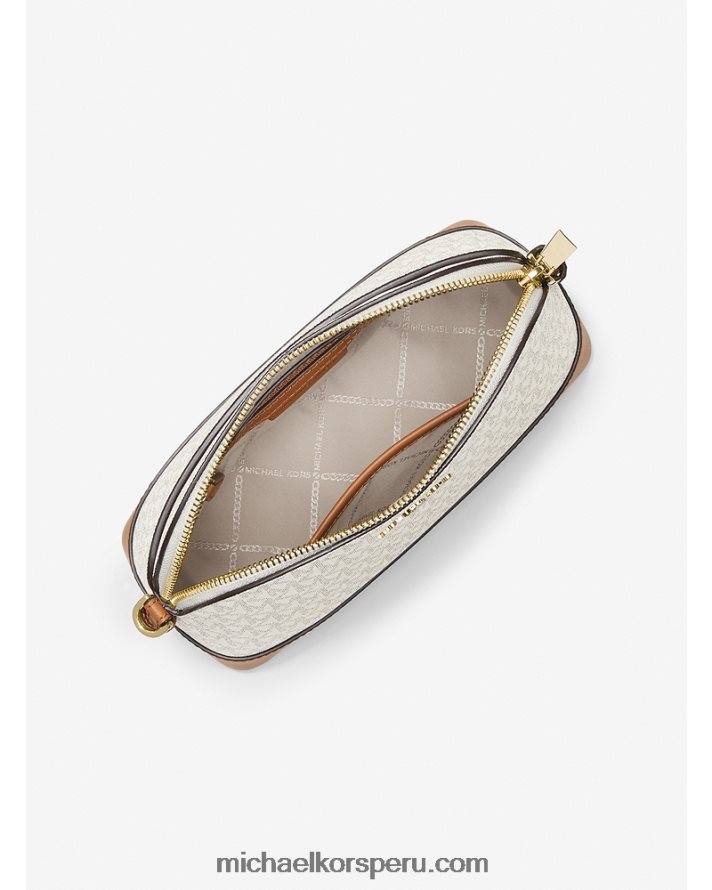 Z48V935 vainilla/bellota mujer Michael Kors bandolera grande con cúpula del logo