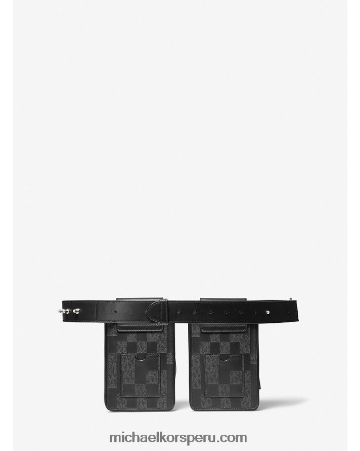 Z48V937 combo negro mujer Michael Kors bolso multiusos de piel y firma ashya x saga