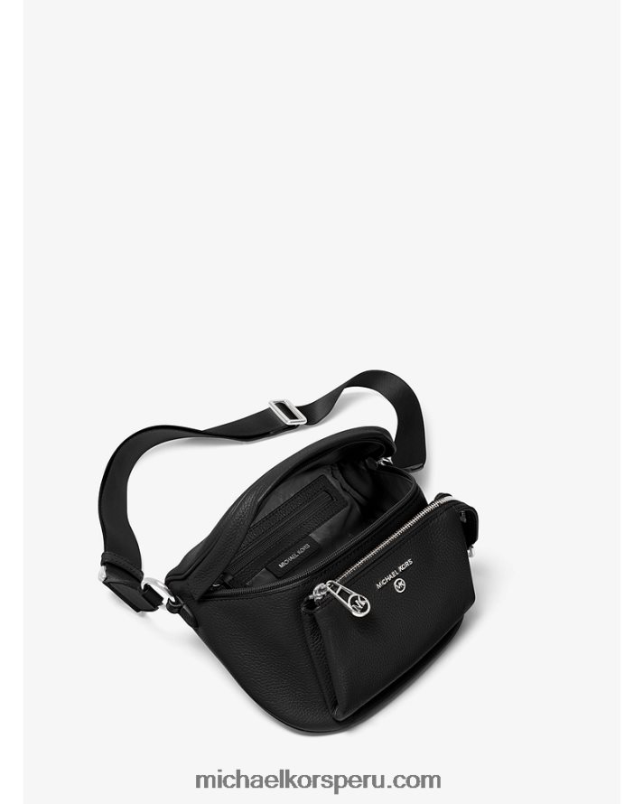 Z48V958 negro mujer Michael Kors riñonera slater mediana de piel granulada