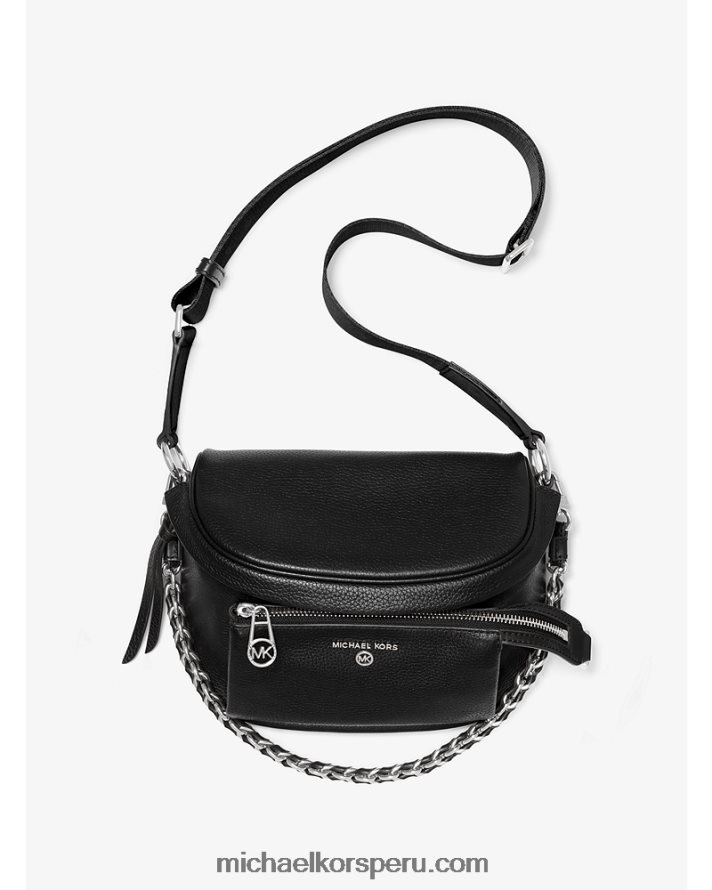 Z48V958 negro mujer Michael Kors riñonera slater mediana de piel granulada
