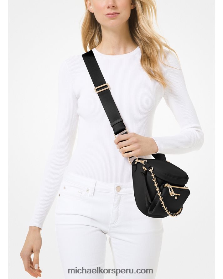 Z48V962 negro mujer Michael Kors riñonera slater mediana de piel granulada