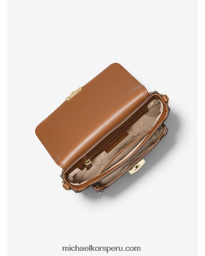 Z48V966 marrón/bellota mujer Michael Kors bolso messenger bradshaw mediano con logo y piel