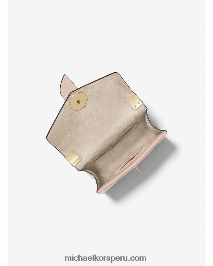 Z48V967 Rosa suave mujer Michael Kors bolsa crossbody greenwich pequeña de piel saffiano