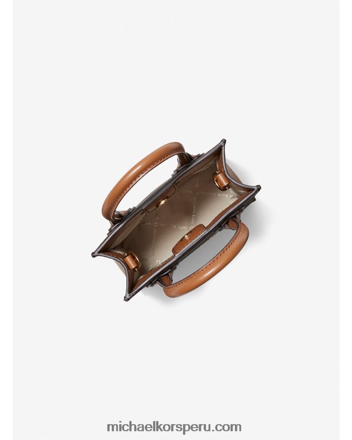 Z48V977 marrón mujer Michael Kors bandolera mercer extrapequeña con logo y piel