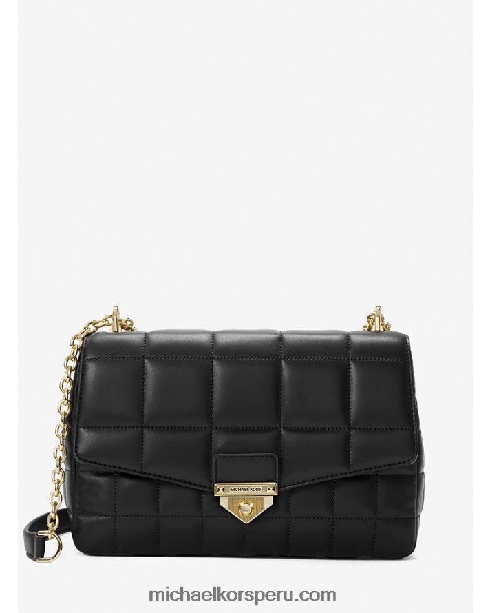 Z48V998 negro mujer Michael Kors bolso de hombro soho extragrande de piel acolchada