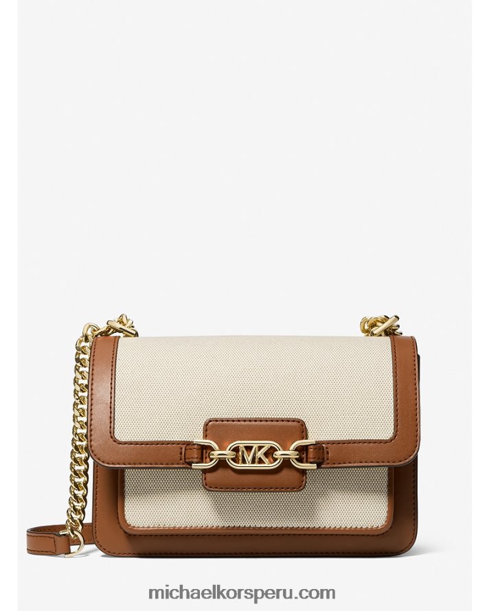 Z48V1294 natural/equipaje mujer Michael Kors bolso de hombro heather grande de lona y piel sintética