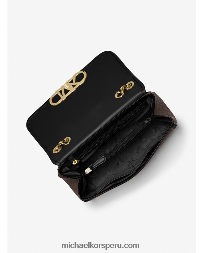 Z48V1303 marrón/negro mujer Michael Kors bolsa de hombro parker extragrande con logo