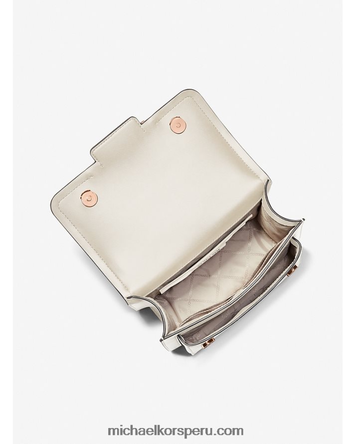 Z48V1305 es crema mujer Michael Kors bolso de hombro grande de piel jaspeada