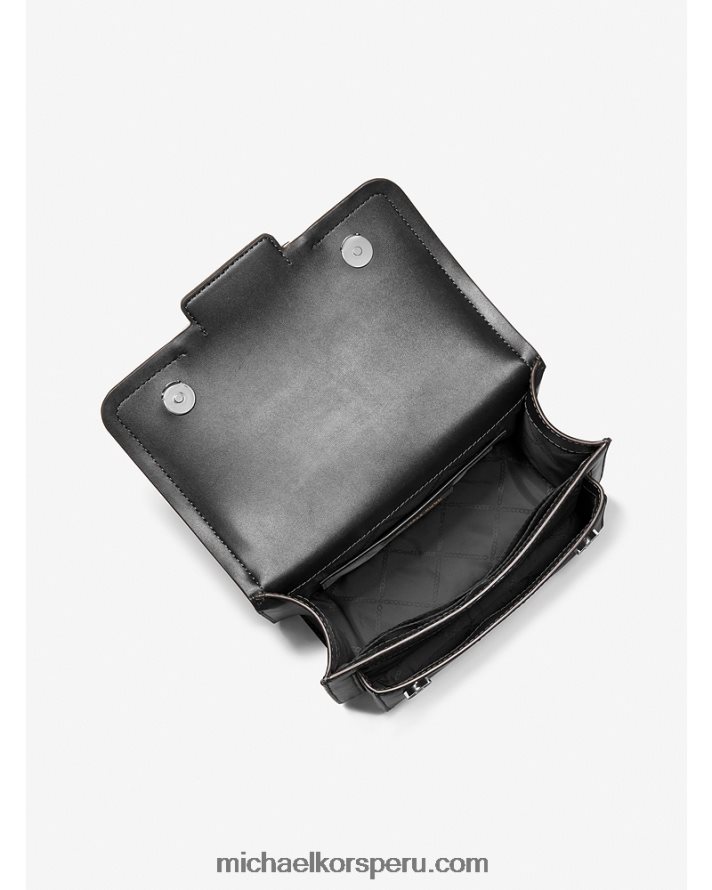 Z48V1313 negro mujer Michael Kors bolso de hombro grande de piel jaspeada