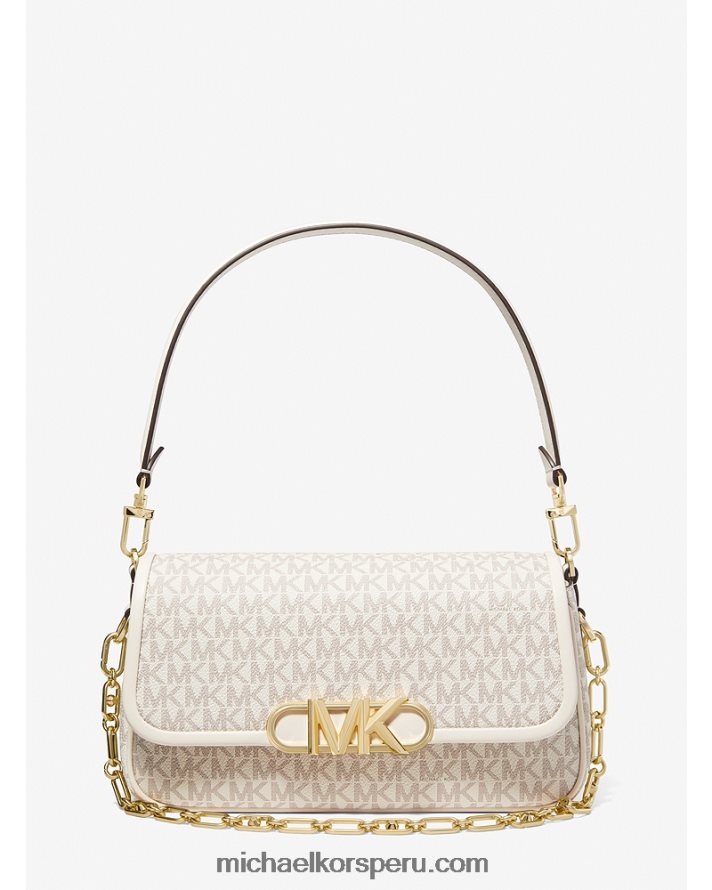 Z48V1320 furgoneta/crema mujer Michael Kors bolsa de hombro Parker mediana con logo