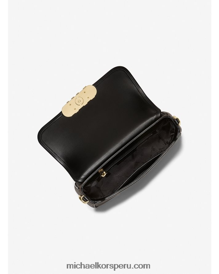 Z48V1322 marrón/negro mujer Michael Kors bolsa de hombro Parker mediana con logo