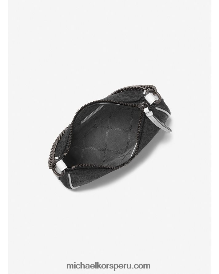 Z48V1378 Blanco óptico mujer Michael Kors bolso de hombro Jet Set Charm pequeño con logo