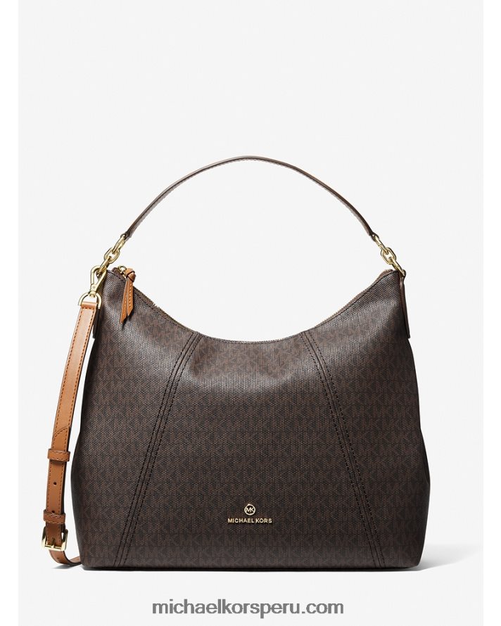 Z48V1386 marrón/bellota mujer Michael Kors bolso de hombro Sienna grande con logo