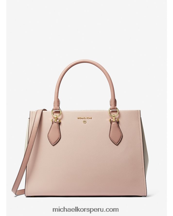 Z48V1392 sfp/ltcr/fwn mujer Michael Kors bolso satchel marilyn grande de piel saffiano color block