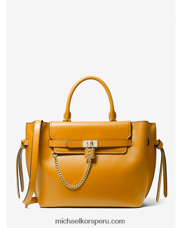Z48V1410 maravilla mujer Michael Kors bolso satchel hamilton legacy grande de piel con cinturón