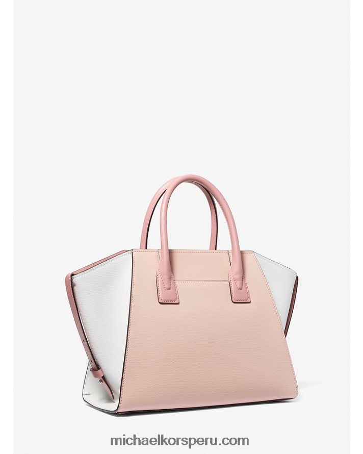 Z48V1444 prímula multi mujer Michael Kors bolso satchel avril grande de piel granulada con bloques de color y cremallera superior