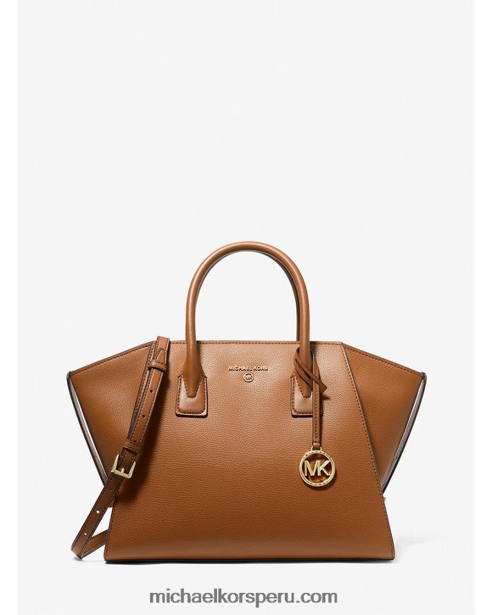 Z48V1452 equipaje mujer Michael Kors bolso satchel avril grande de piel con cremallera superior