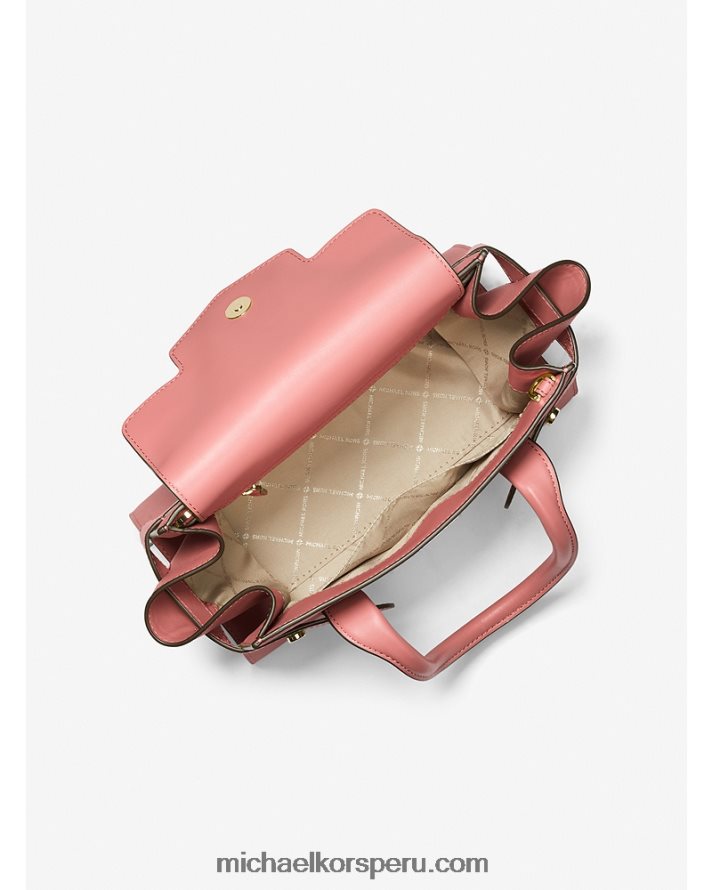 Z48V1457 Rosa de té mujer Michael Kors satchel carmen mediano de piel sintetica con cinturon