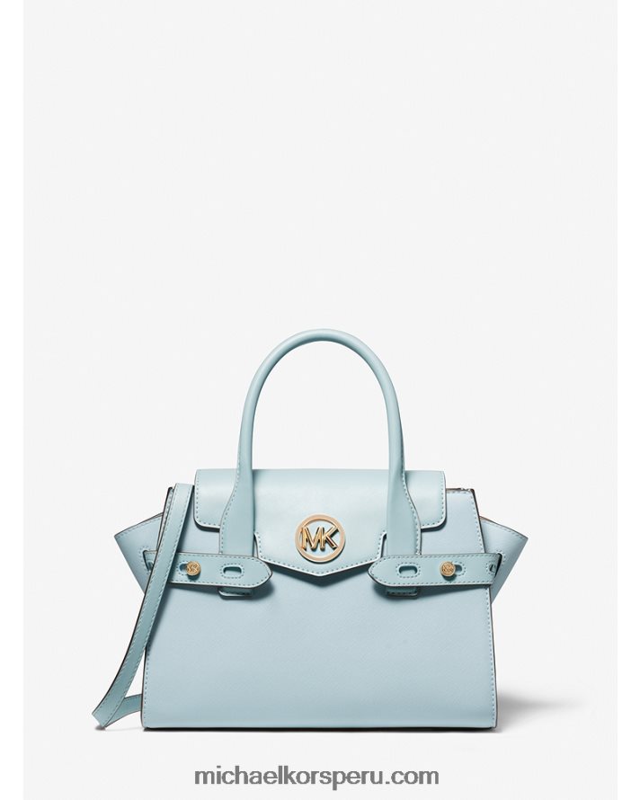 Z48V1458 vista azul mujer Michael Kors satchel carmen mediano de piel sintetica con cinturon