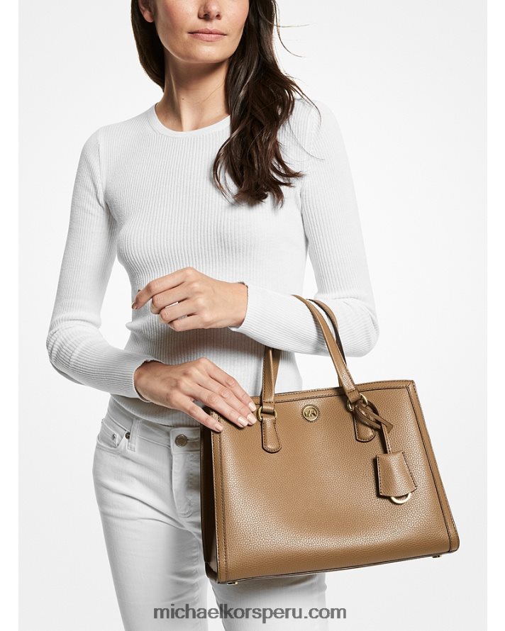 Z48V1490 cáscara mujer Michael Kors bolso satchel mediano chantal de piel granulada