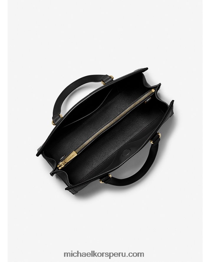 Z48V1493 negro mujer Michael Kors bolso satchel mediano chantal de piel granulada