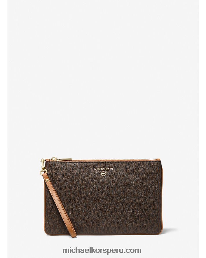 Z48V1587 marrón/bellota mujer Michael Kors bolso de mano grande con logo